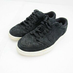 Nike Air Jordan 1 Retro Low Women's 6.5 Black Python Print Sail AJ6004-010 Shoes